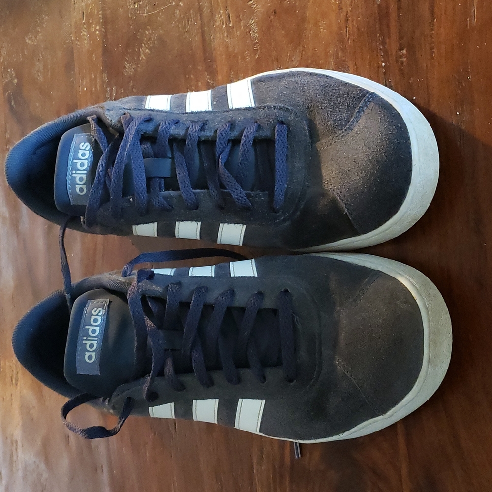 Adidas blue and white shoes women's 9 1/2